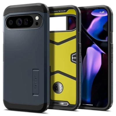 Abbildung von Google Pixel 9 Pro XL Hülle Kunststoff Spigen Hard Case/Backcover Handyhülle Grau Shockproof/Stoßfest
