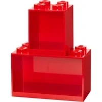 Abbildung von Room Copenhagen Lego Baustein Regalset, 2 STK. Rot, one Size