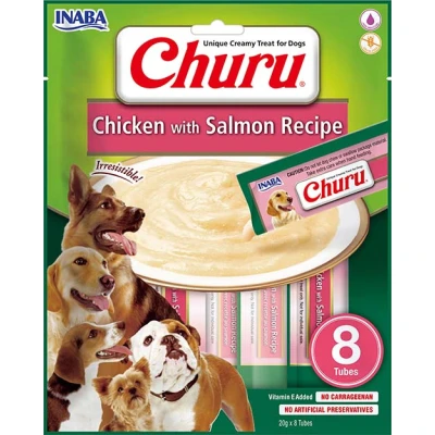Abbildung von Inaba Churu Puree Hundesnacks Huhn mit Lachs 8 Stück