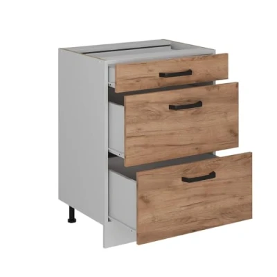Abbildung von Vicco Küchenunterschrank R Line, Goldkraft Eiche, 60 cm ohne Arbeitsplatte