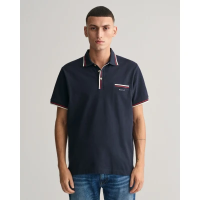 Abbildung von GANT 2COL Tipping Poloshirt, Herren, Größe: Small, Marine