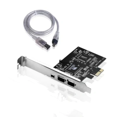 Abbildung von SIENOC S Desktop PCI E Expresskarte Express Card FireWire Schnittstellenkarte 1394a IEEE1394 Controller Erweiterungskarte mit 4 zu 6 Pin Kabel