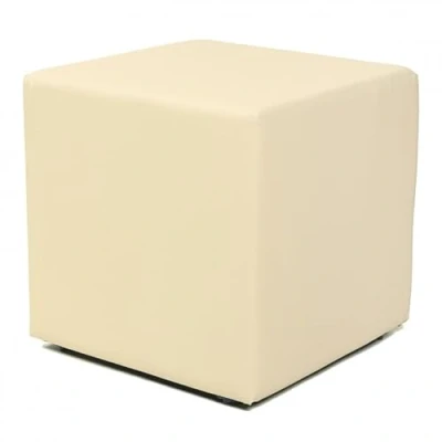 Abbildung von Küchen Preisbombe Polsterbank Design Sitzwürfel Kubus Hocker Kunstleder modern 45x45x45 cm beige