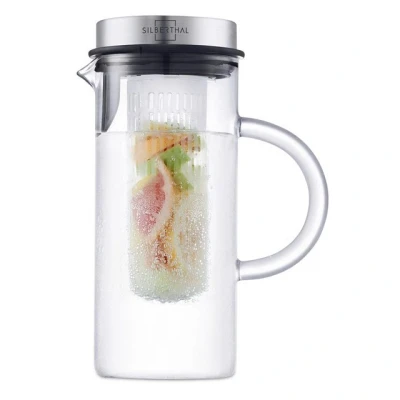 Abbildung von SILBERTHAL Wasserkaraffe aus Glas mit Deckel, für Kalt &amp; Heißgetränke