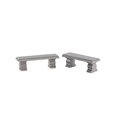 Abbildung von Weihnachtsfigur Plaza bench set of 2 LEMAX