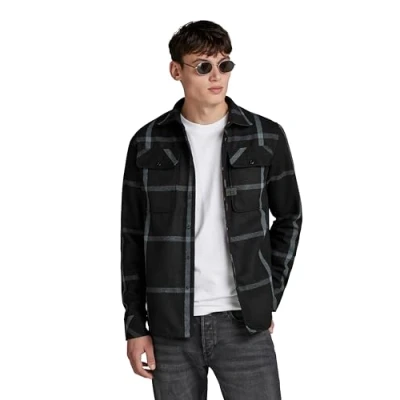 Abbildung von G STAR RAW Herren CPO Regular Hemd, Mehrfarben (dk black louis check D23583 D402 D416), M
