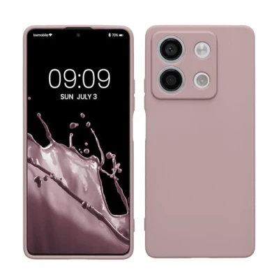 Abbildung von kwmobile Handyhülle kompatibel mit Xiaomi Redmi Note 13 5G Hülle Handy Case aus weichem Silikon in Nude Lilac