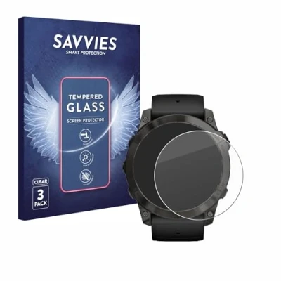 Abbildung von Savvies Panzer Schutz Glas für Garmin Epix Pro (Gen 2) (51 mm) (3 Stück) 9H Hartglas, Anti Fingerprint, Displayschutz