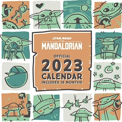 Abbildung von Disney Star Wars The Mandalorian Child Kalender 2023 Monatsplaner 30 cm x Offizielles Merchandise Produkt
