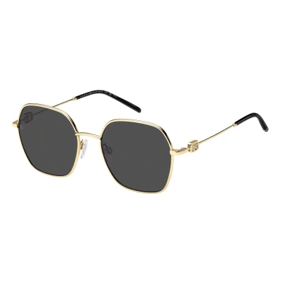 Abbildung von Tommy Hilfiger Sonnenbrille goldcoloured/black, Damen, Größe: 55, Gold coloured/black