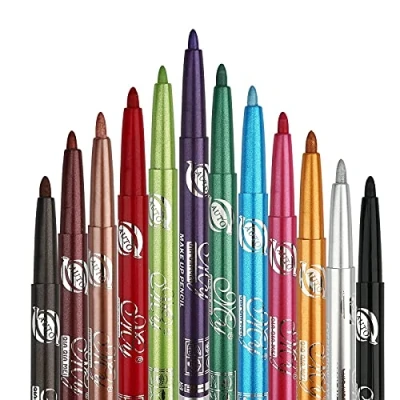 Abbildung von G2PLUS 12 Farben Farbige Eyeliner Set,Wasserdicht Liner Multifunktionale Farbmalerei Party Make up