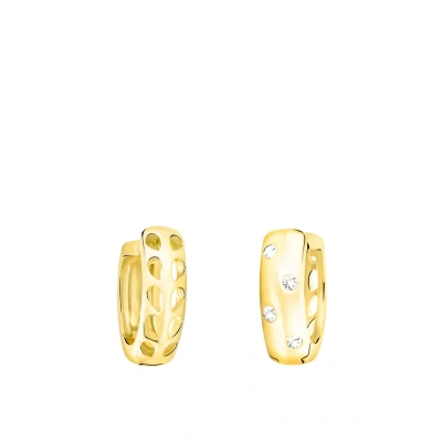 Abbildung von SOFIA MILANI Damen Ohrringe 925 Silber vergoldet/golden &amp; mit Zirkonia Steinen Creolen E2532