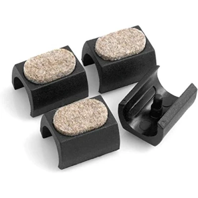 Abbildung von Design61 Filzgleiter 4er Set für Freischwinger Stuhlgleiter Ø 23 25 mm Möbelgleiter Klemmschalengleiter mit geräuschdämpfender Filzgleitfläche