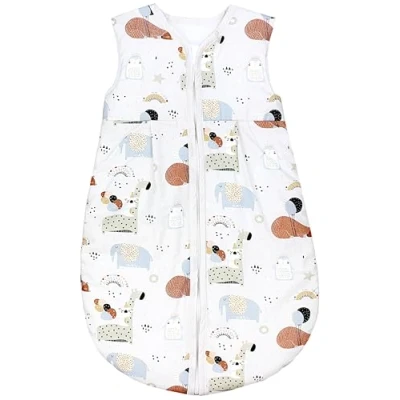 Abbildung von TupTam Ganzjahresschlafsack 2.5 TOG wattiert ärmellos Baby Schlafsack OEKO TEX, Farbe: Partytiere Luftballons, Größe: 68 74