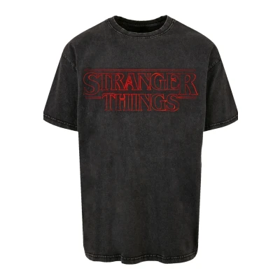 Abbildung von F4NT4STIC Stranger Things GLOW LOGO Netflix TV Series Tshirt print, Herren, Größe: 3XL, Schwarz