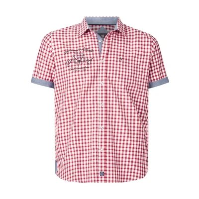 Abbildung von Jan Vanderstorm Kurzarm Kjettil Hemd, Herren, Größe: 2XL, Rot/weiß kariert