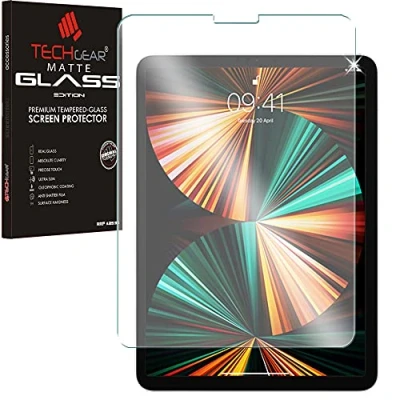 Abbildung von TECHGEAR Matt Glas Schutzfolie Kompatible mit iPad Pro 12.9 2022/2021/2020, MATTE Blendschutz Schutzfolie, Original gehärtetes Displayschutz kompatibel 12,9 [6. 5. 4. Generation]