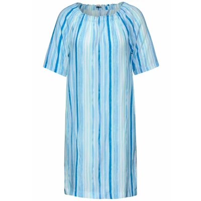 Abbildung von Cecil Streifen Freizeitkleid, Damen, Größe: XL, Blau