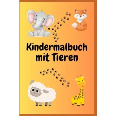 Abbildung von Kindermalbuch mit Tieren: Malbuch für Kinder ab 3 Jahren
