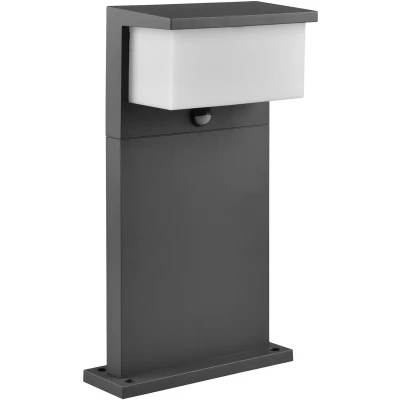 Abbildung von Trio Leuchten LED Außen Wegeleuchte Nestos 540969142, Aluminium Druckguss Anthrazit, Schirm Kunststoff Weiß, inkl. 13 Watt LED, Bewegungssensor
