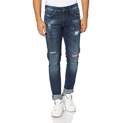 Abbildung von HKT by Hackett Herren Repair Straight Jeans, Blau (Denim 000), W30/L32 (Herstellergröße: W30/Regular)