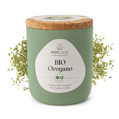 Abbildung von POTLUCK Bio Oregano Gewürzmischung im Keramiktopf 15g Vegan, glutenfrei und mit natürlichen Inhaltsstoffen