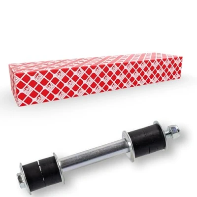 Abbildung von FEBI BILSTEIN 42387 Koppelstange Vorderachse links, rechts M8 x 1,5 mit Lager, Unterlegscheiben, Mutter Stahl silber