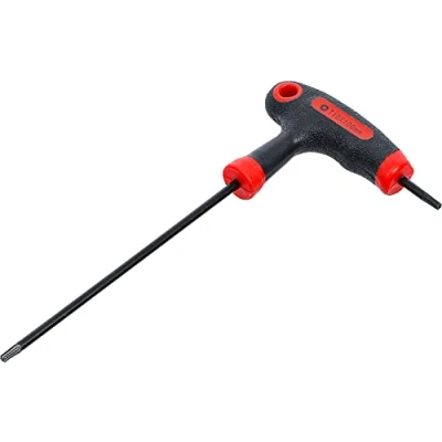 Abbildung von BGS Diy 7880 T10 Schraubendreher mit T Griff und seitlicher Klinge Profil (für Torx) mit/ohne Bohrung