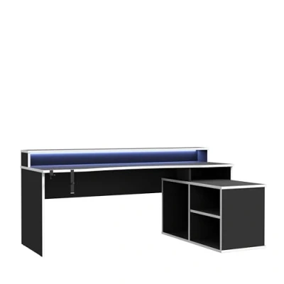 Abbildung von FORTE Gamingtisch Tezaur, mit RGB Beleuchtung, Breite 200 cm, Eckschreibtisch