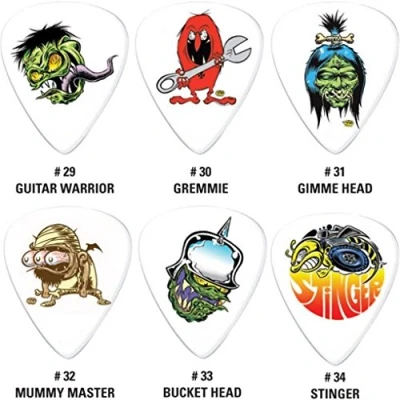 Abbildung von JIM DUNLOP Plektrum Dirty Donny, 36 Stück, Guitar Warrior, Weiß, 0,73mm