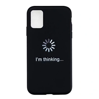 Abbildung von Everainy Kompatibel für Samsung Galaxy S10 Lite/A91/M80S Hülle Silikon Gummi Bumper Case Cover TPU Gel Kreativ Matt Hüllen Muster Handyhülle Ultradünn Stoßfest Schwarz Schutzhülle (I&#039;m Thinking)