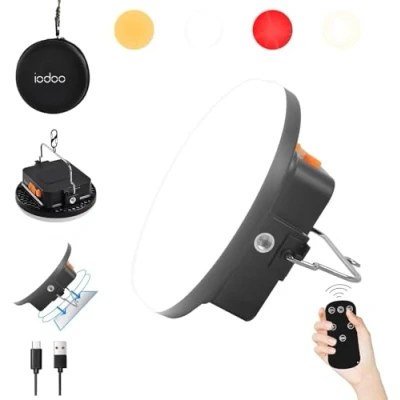 Abbildung von Camping Laterne 12000mAh Aufladbar 2500LM Campingleuchte,Verbesserte Starke Magnete mit Fernbedienung Campinglampe für Zum Wandern Angeln Home Power Cuts