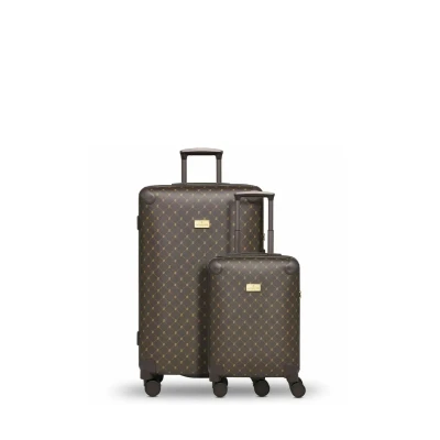 Abbildung von Lazarotti Koffer Set 2 teilig 2er Trolley S 55 cm + L 79 leichtes hybrides Material mit Logo Druck &amp; Eckenschutz 4 Doppelrollen TSA Schloss für Damen Herren (Palermo)