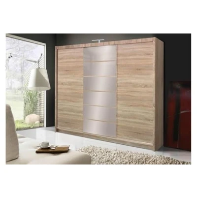 Abbildung von Beautysofa Kleiderschrank Modern mit Schubladen MALIBU Garderobenschrank LED Beleuchtung