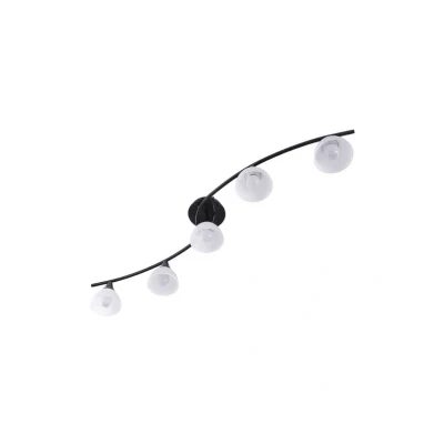 Abbildung von Lindby Deckenleuchte Della, 110 cm, schwarz, Glas, Metall