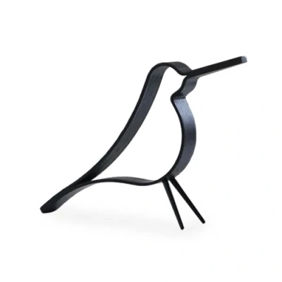 Abbildung von Cooee Design Woody Bird Black Stained Oak Small, Skulptur, Eiche, Schwarz, L : 19,5, B: 4,5, H: 14 CM