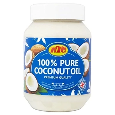 Abbildung von KTC 100 % Reines Kokosnussöl für Haare, Hautpflege, zum Kochen, 500 ml
