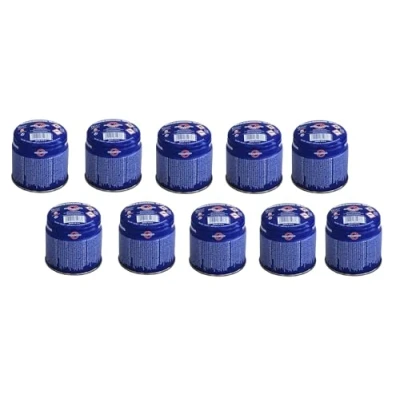 Abbildung von dynamic24 10x Universal 190g Butan Stechkartusche Gas Kartusche Gaskartuschen Gasbrenner Campingkocher Gaskartusche Stechgaskartusche für Lötbrenner Campinglampe, Blau
