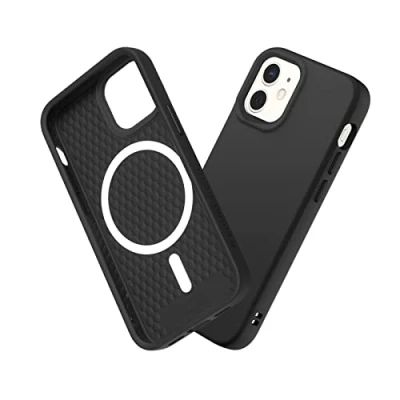 Abbildung von RhinoShield Case kompatibel mit [iPhone 12 Mini] SolidSuit MagSafe Stoßdämpfende &amp; schlanke Schutzhülle Premium Finish 3.5 Meter Fallschutz Klassik Schwarz