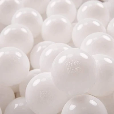 Abbildung von KiddyMoon 700 ∅ 7Cm Kinder Bälle Spielbälle Für Bällebad Baby Einfarbige Plastikbälle Made In EU, Weiß