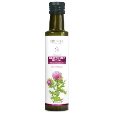 Abbildung von Essences Bulgaria Bio Mariendistelöl 250 ml 100% natürliches kaltgepresstes Öl Extra Premium Qualität Keine Zusatz oder Konservierungsstoffe Gentechnikfrei Vegan