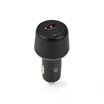 Abbildung von Auto Ladegerät 48 W 2X 3.0 A Anzahl der Ausgänge: 2 Port Type: USB A/USB C Automatische Spannungswahl