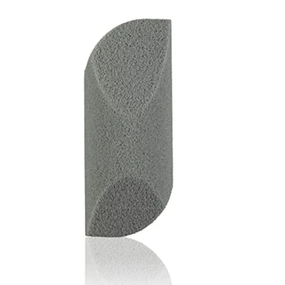Abbildung von TITANIA Bimsschwamm (abgerundet) für Hand &amp; Fußpflege Ergonomisch geformter Hornhautentferner Made in Germany Füße (Grau)