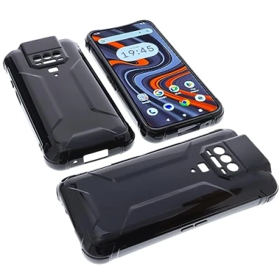 Abbildung von foto kontor Hülle kompatibel mit Cubot Kingkong Power Schutzhülle schwarz Tasche Gummi TPU Handy Schutz Handytasche Handyhülle Smartphone Case Kantenschutz Eckenschutz