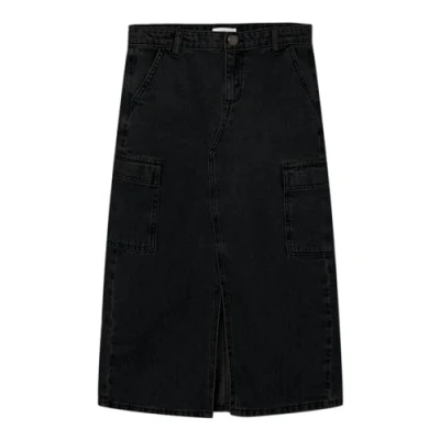 Abbildung von Name it Alinienrock für Kinder, Größe: 128, Black denim
