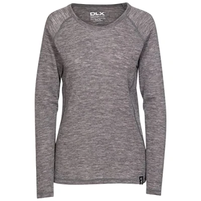 Abbildung von DLX Damen Libra Antibakterielles Langärmliges Baselayer Top, Dark Grey Marl, L