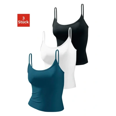 Abbildung von Vivance active Spaghettitop, (3er Pack), aus weicher Microfaser