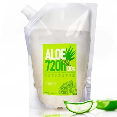 Abbildung von Gel de Aloe Vera für Haut und Haarpflege: Körper Lotion, After Sun, Shave, Bart Balsam, Haar Gel, Enthaarung Rasur, Gesichtspflege 500 ml