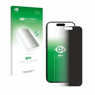 Abbildung von upscreen Anti Spy Blickschutzfolie für Apple iPhone 15 Pro Max Privacy Screen Displayschutz Folie [Sichtschutz, Blaulichtfilter]