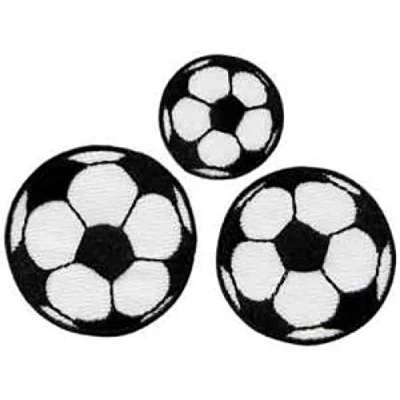 Abbildung von Mono Quick Aufnäher Bügelbild, Aufbügler, Applikationen, Patches, Flicken, zum aufbügeln, Polyester, Set Fußball Sport Größe: 6 x 4,3 cm